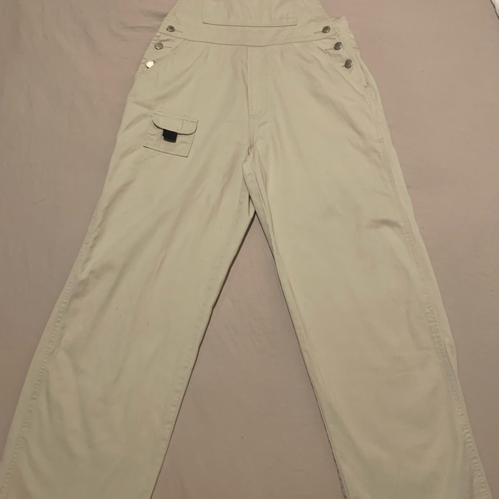 Elegant Beige Women's Jumpsuit with Button Accents